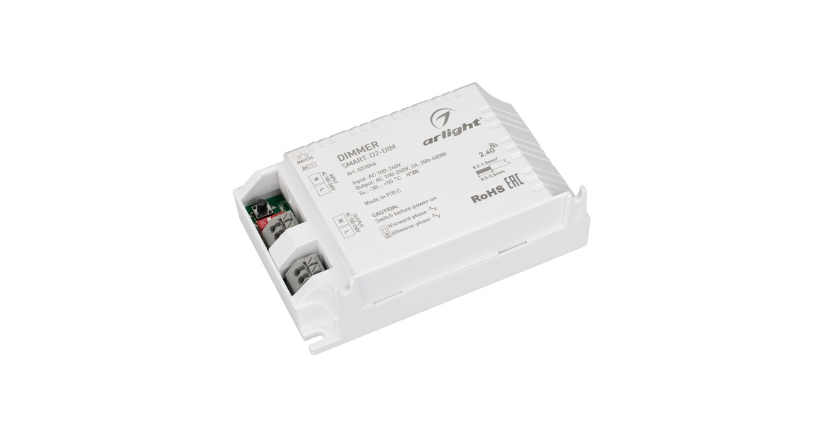 Купить Диммер SMART-D2-DIM-SUF (230V, 2A, TRIAC, 2.4G) 023066 Arlight оптом в Москве