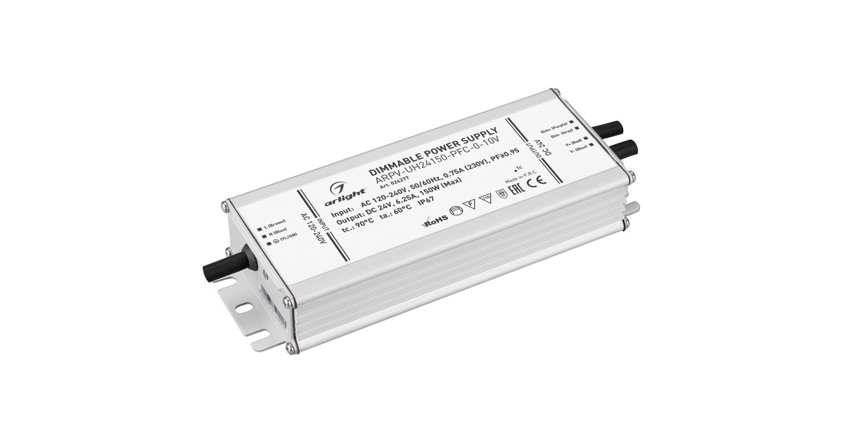 Купить Блок питания ARPV-UH24150-PFC-0-10V (24V, 6.3A, 150W) 024277 Arlight оптом в Москве