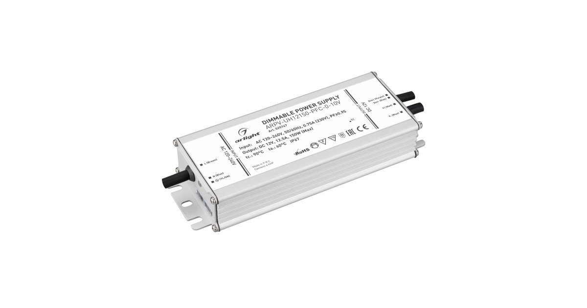Купить Блок питания ARPV-UH12150-PFC-0-10V (12V, 12.5A, 150W) 025747 Arlight оптом в Москве