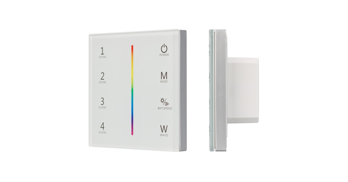 Купить Панель Sens SMART-P22-RGBW White (12-24V, 4x3A, 2.4G) 025168 Arlight оптом в Москве