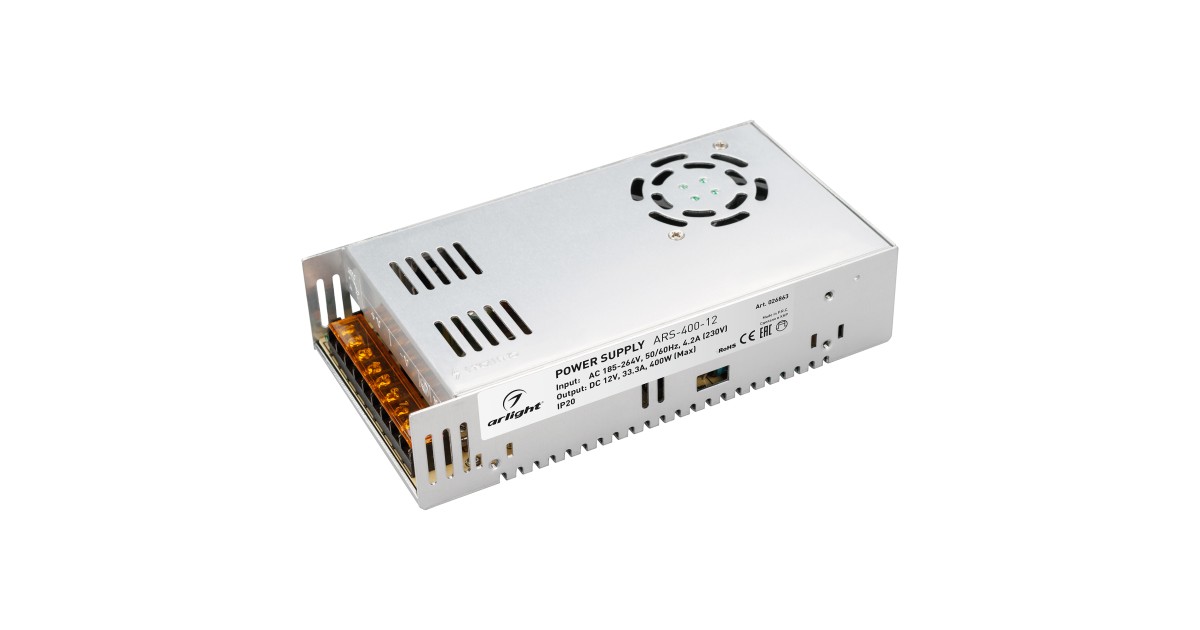 Купить Блок питания ARS-400-12 (12V, 33.3A, 400W) 026863 Arlight оптом в Москве