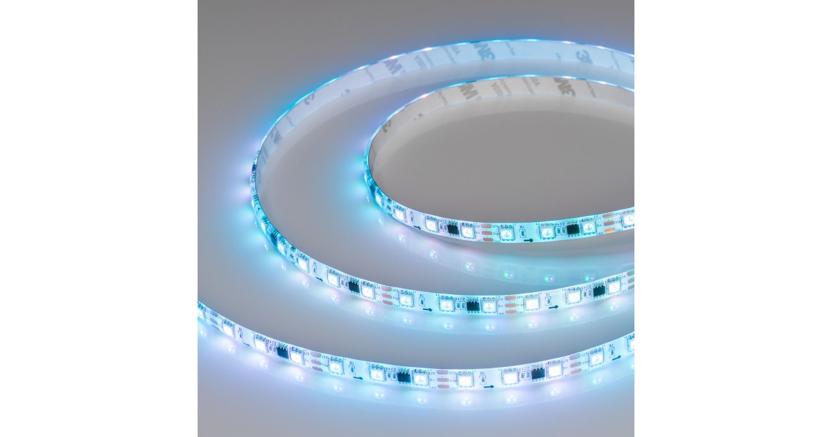 Купить Лента герметичная SPI-SE-B60-10mm 12V RGB-PX3 (14.4 W/m, IP65, 5060, 5m) 026366(2) Arlight оптом в Москве