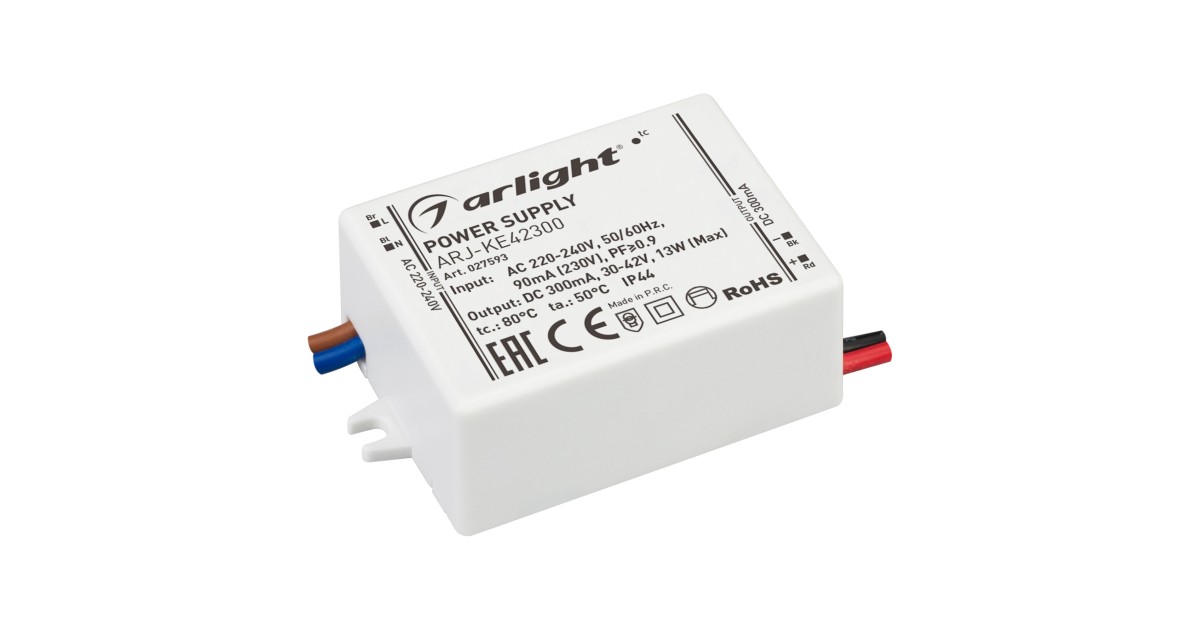 Купить Блок питания ARJ-KE42300 (13W, 300mA, PFC) 027593 Arlight оптом в Москве