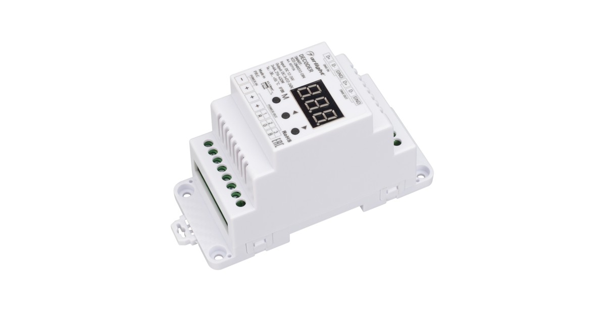 Купить Декодер SMART-K23-DMX512-DIN (12-24V, 3x6A) 027126 Arlight оптом в Москве