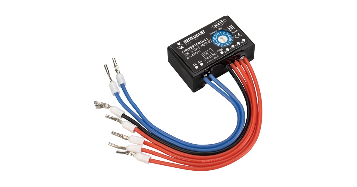 Купить INTELLIGENT ARLIGHT Конвертер DALI-309-SCENES-MINI-IN (DALI bus) 027211 Arlight оптом в Москве