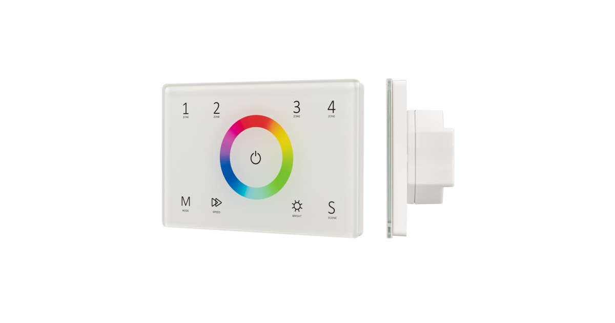 Купить Панель Sens SMART-P83-RGB White (230V, 4 зоны, 2.4G) 028402 Arlight оптом в Москве