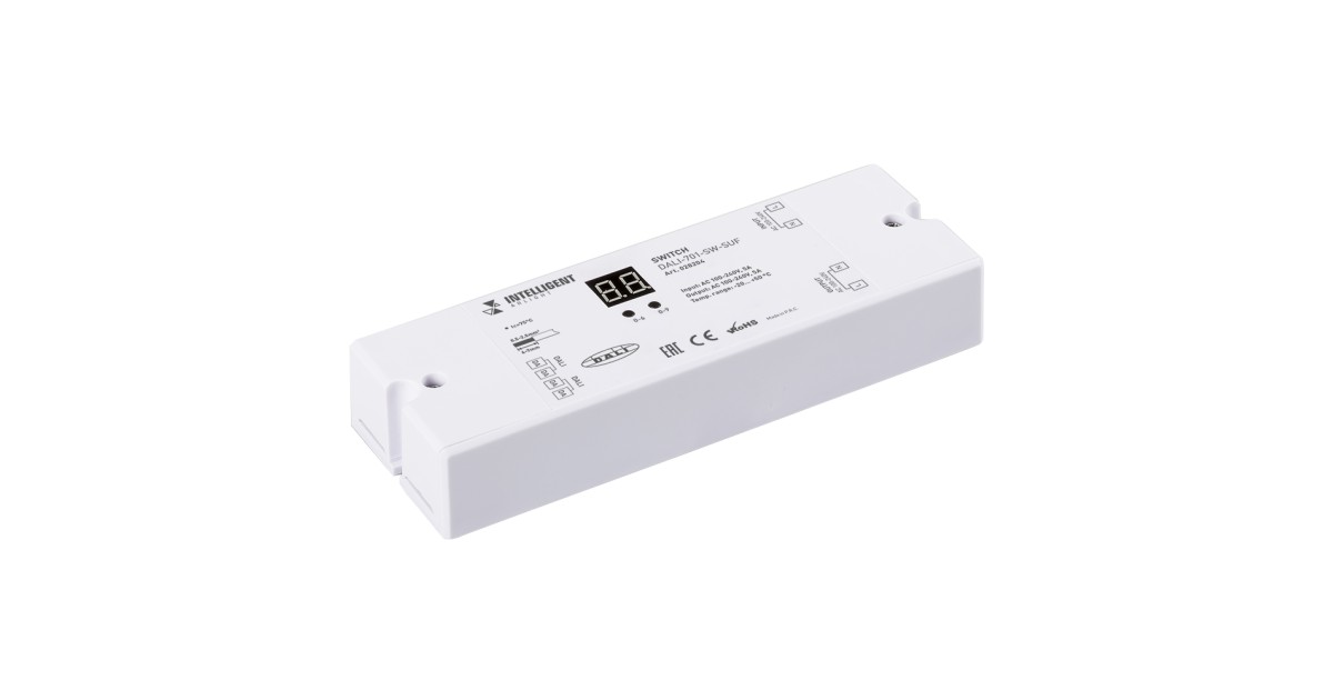 Купить INTELLIGENT ARLIGHT Релейный модуль DALI-701-SW-SUF (BUS, 5A) 028204 Arlight оптом в Москве
