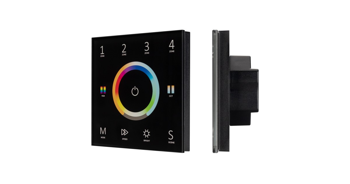 Купить Панель Sens SMART-P67-MULTI Black (230V, 4 зоны, 2.4G) 028322 Arlight оптом в Москве