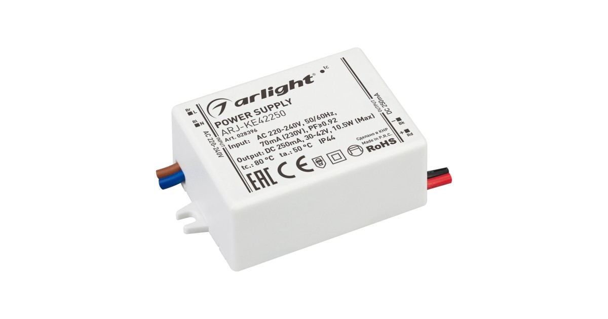 Купить Блок питания ARJ-KE42250 (11W, 250mA, PFC) 028396 Arlight оптом в Москве