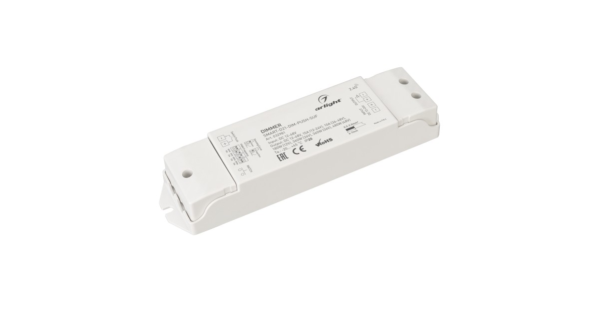 Купить Диммер SMART-D21-DIM-PUSH-SUF (12-48, 1x15A, 2.4G) 032981 Arlight оптом в Москве