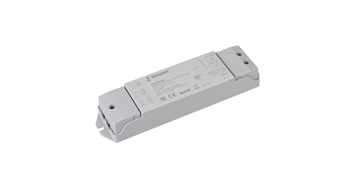 Купить INTELLIGENT ARLIGHT Конвертер SMART-0-10V-302-72-SH-DRI-PD-SUF (230V, 2x20mA, 2.4G) 038155 Arlight оптом в Москве