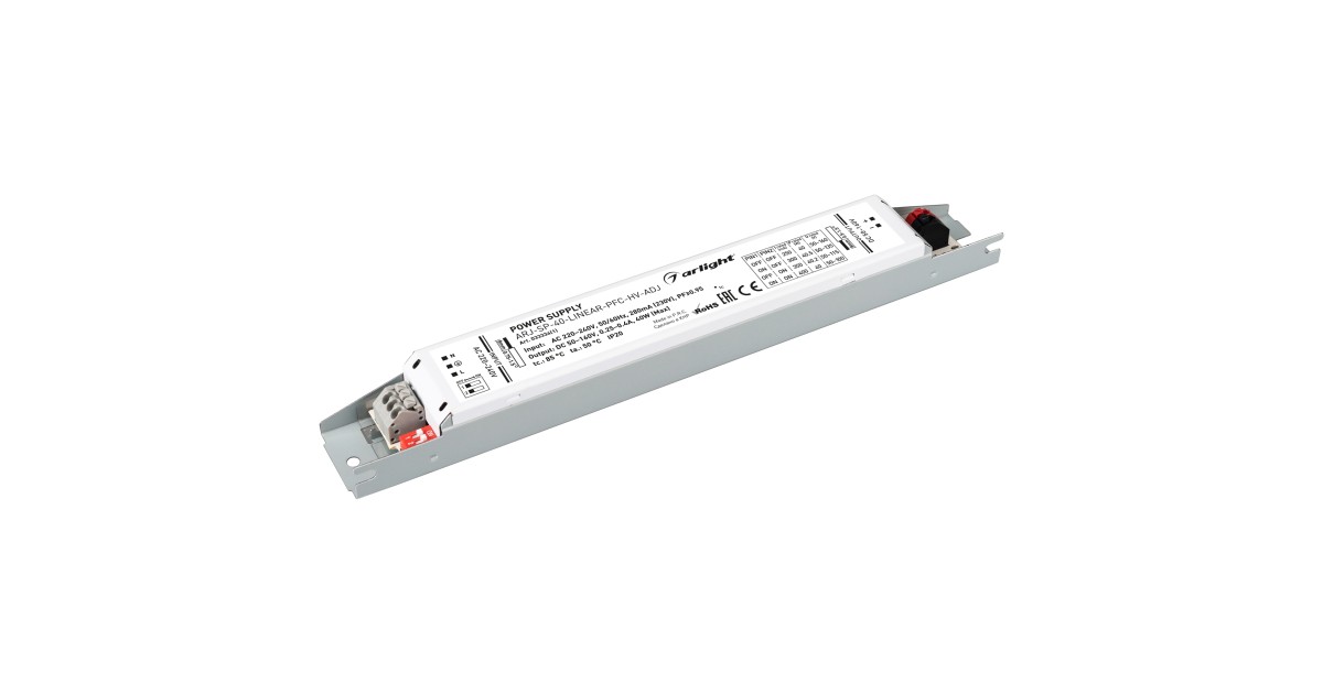 Купить Блок питания ARJ-SP-40-LINEAR-PFC-HV-ADJ (40W, 50-160V, 0.25-0.4A) 033334(1) Arlight оптом в Москве