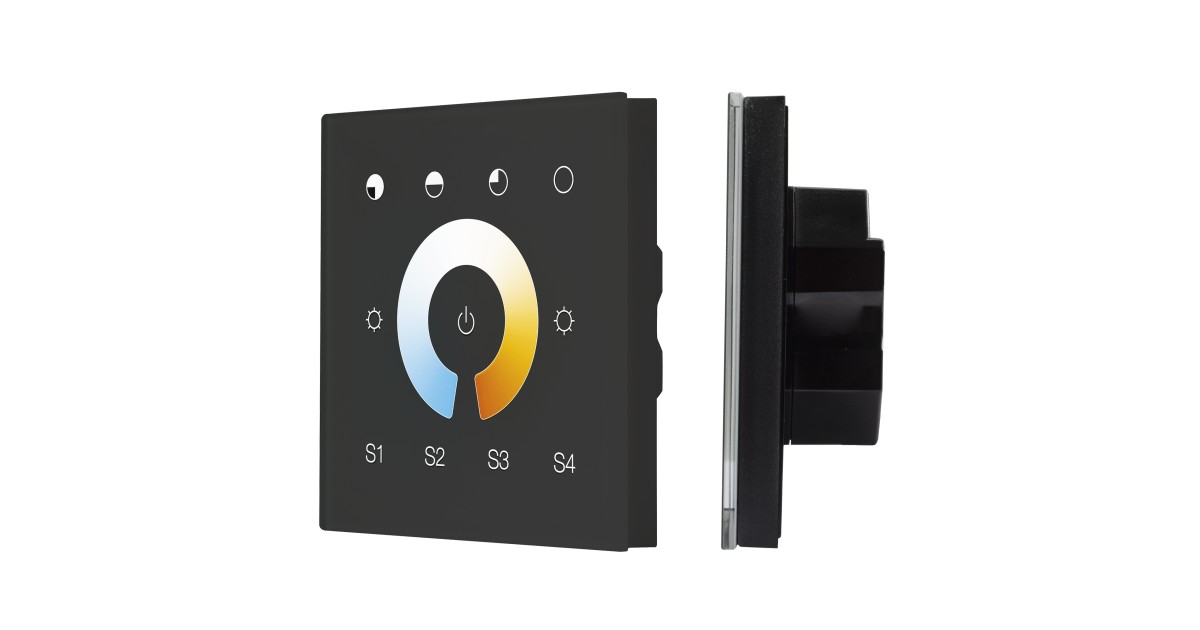 Купить INTELLIGENT ARLIGHT Сенсорная панель DALI-901-11-1G-4SC-MIX-DT8-IN Black (BUS/230V) 037195 Arlight оптом в Москве