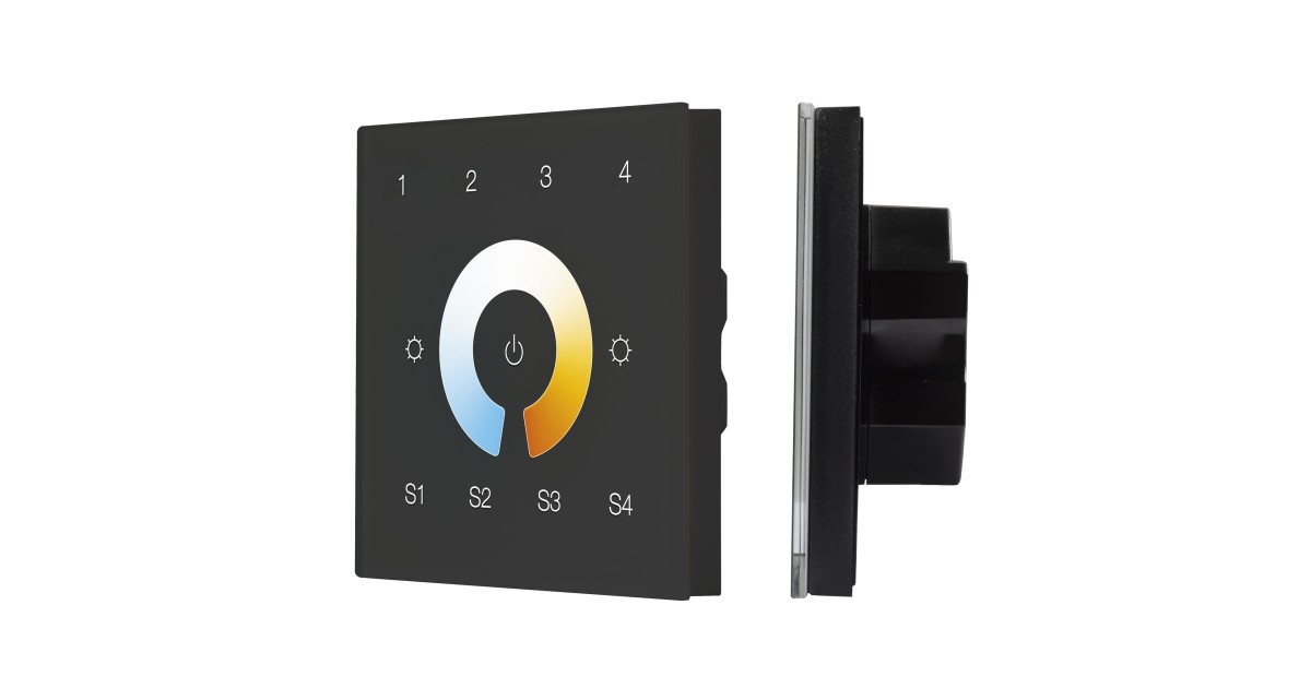 Купить INTELLIGENT ARLIGHT Сенсорная панель DALI-901-11-4G-4SC-MIX-DT8-IN Black (BUS/230V) 037197 Arlight оптом в Москве