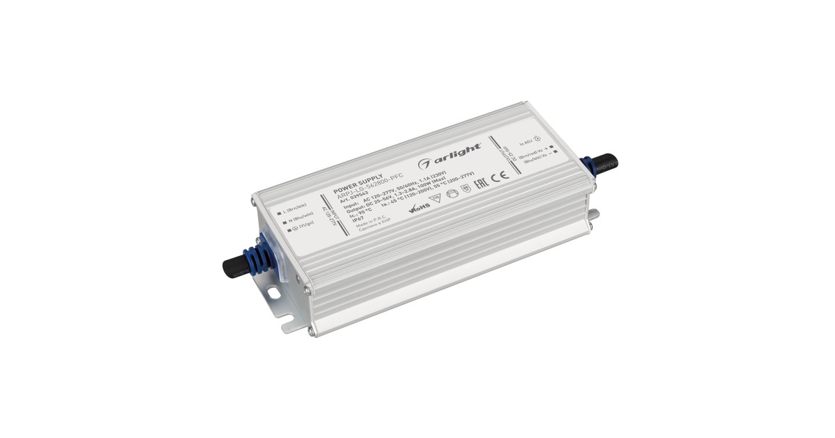 Купить Блок питания ARPJ-LG-562800-PFC (100W, 25-56V, 1.3-2.8A) 039543 Arlight оптом в Москве