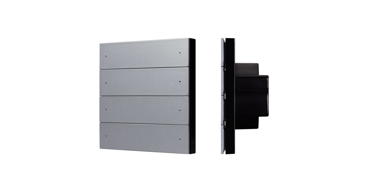 Купить INTELLIGENT ARLIGHT Кнопочная панель SMART-DMX512-801-22-8G-8SC-DIM-IN Grey (230V, 2.4G) 039315 Arlight оптом в Москве