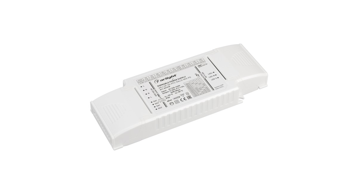 Купить Блок питания ARJ-SP-50-PFC-DALI2-MIX-PD (50W, 9-55V, 0.7-1.2А) 041418 Arlight оптом в Москве