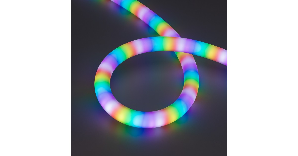 Купить Лента герметичная SPI MOONLIGHT-BLACK-TOP-G180-D25mm 12V RGB-PX2 (21.6 W/m, IP65, 5m, wire x1) 044932 Arlight оптом в Москве