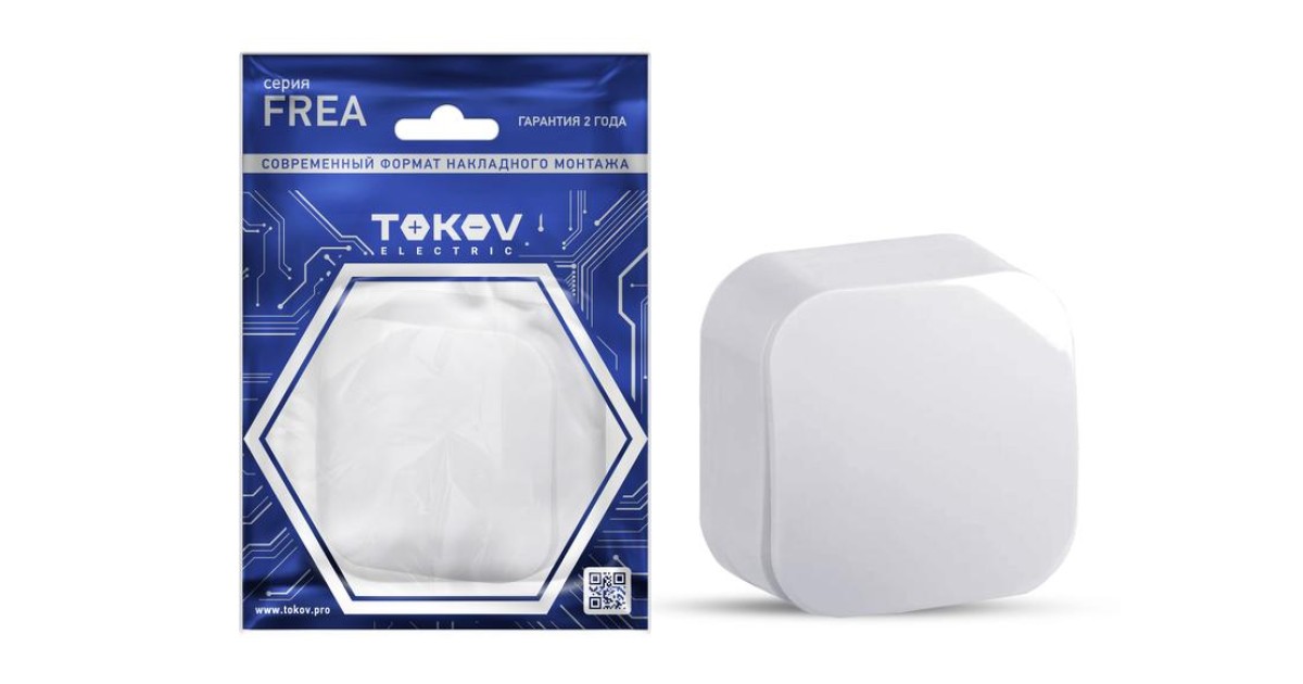 Купить Выключатель 1-кл. ОП Frea 10А IP20 250В АБС-пластик бел. TKE-FR-V1-C01 TOKOV ELECTRIC оптом в Москве