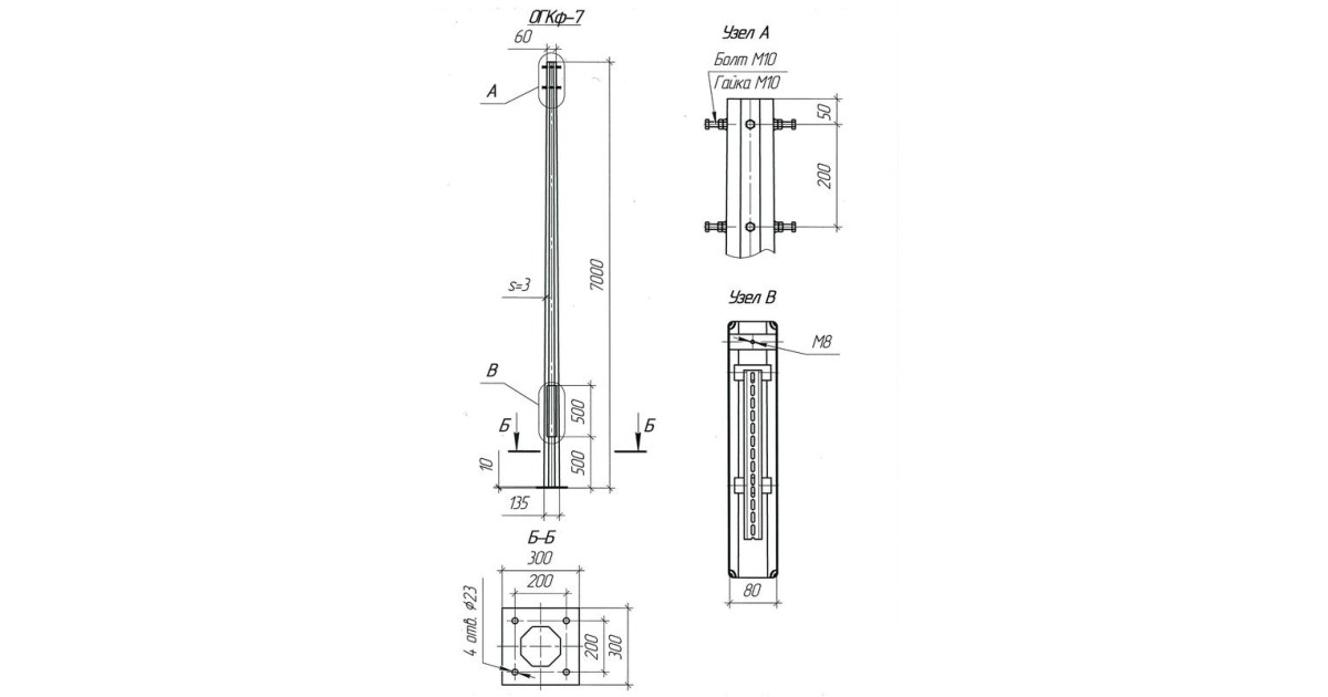 Купить Опора ОГКф-7 (3мм 60/135 фл.300х10 мц. 200 отв. 23х4) гор. оцинк. МК 89835 UMECON оптом в Москве
