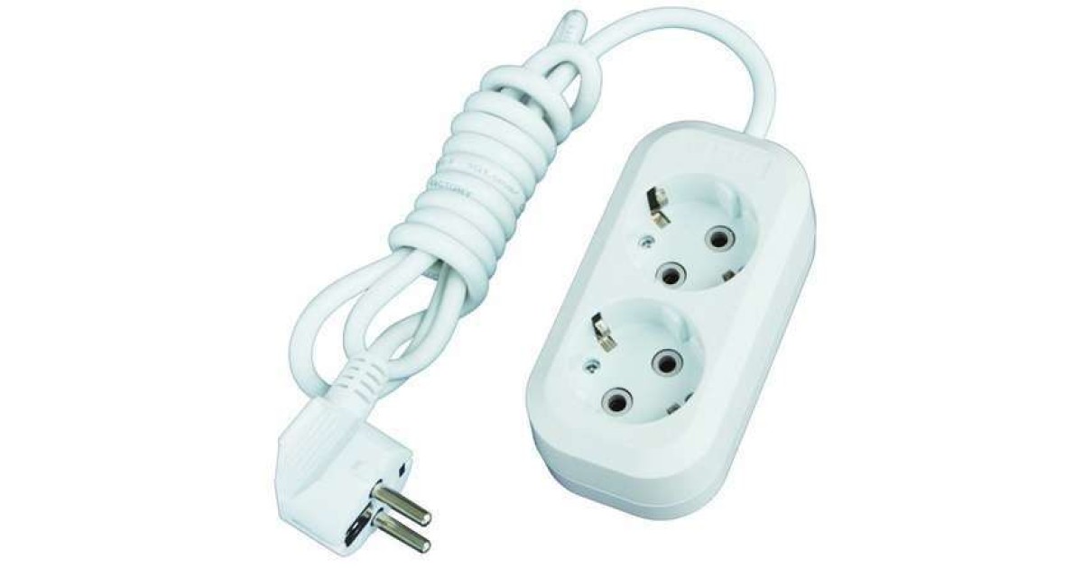 Купить Удлинитель 2х5м с заземл. 13А IP20 Е-302 ПВС 3х1 АБС-пластик 9631974 UNIVersal оптом в Москве