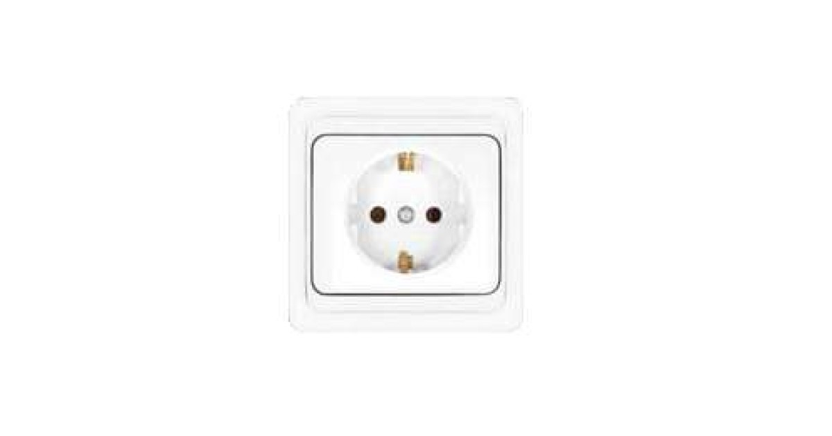 Купить Розетка 1-м СП Валери 16А IP20 с заземл. бел. В0028 UNIVersal оптом в Москве