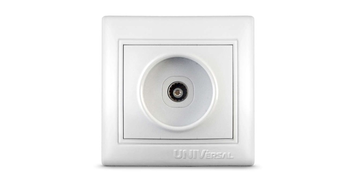 Купить Розетка телевизионная TV 1-м СП Севиль бел. С0027 UNIVersal оптом в Москве