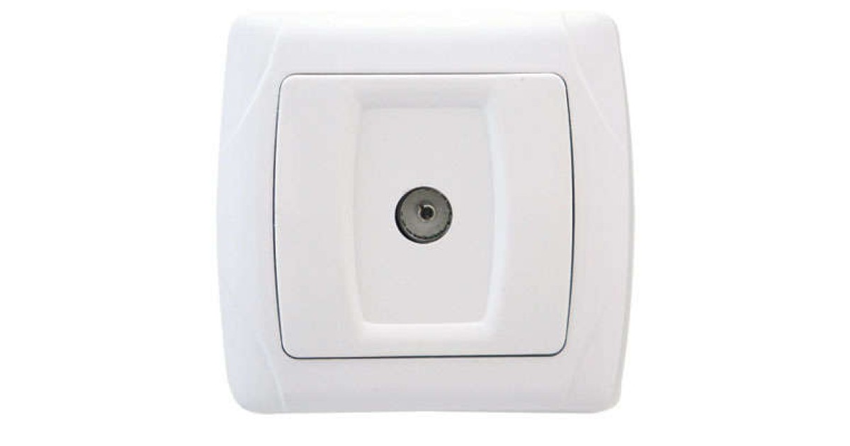 Купить Розетка телевизионная TV 1-м СП Маргарита бел. М0027 UNIVersal оптом в Москве