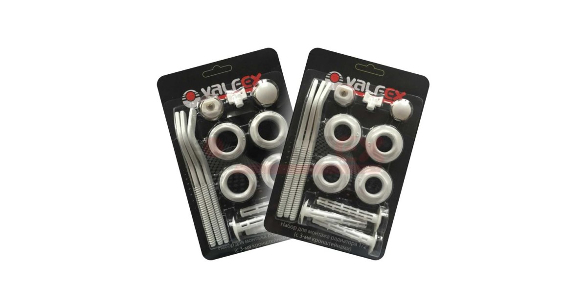 Купить Комплект для монтажа радиаторов с тремя кронштейнами 1/2дюйм AD-1003 1/2 VALFEX оптом в Москве