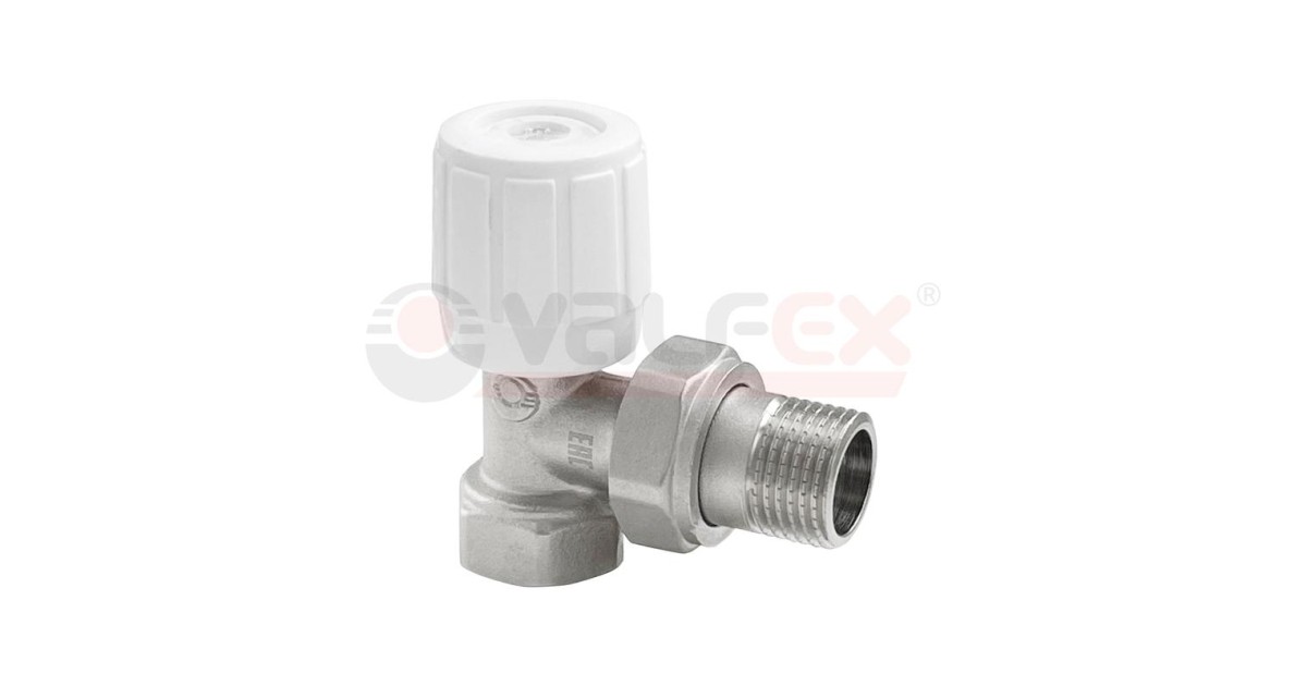 Купить Клапан для радиаторов ручной угловой 1/2дюйм (компактный) (120/8) К VF.07.R.04 VALFEX оптом в Москве