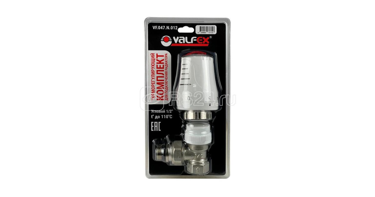 Купить Клапан с термостатической головкой для радиатора угловой 1/2дюйм (60) К VALFEX VF.047.N.012 VALFEX оптом в Москве