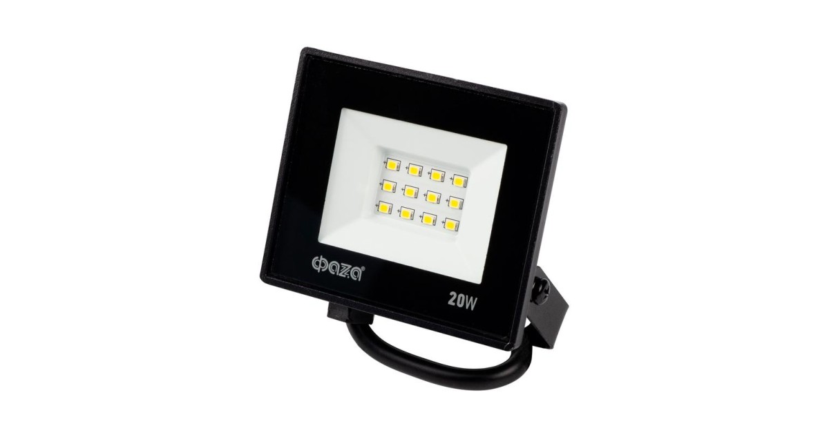 Купить Прожектор светодиодный СДО-20 20Вт 6500К IP65 230В BL ДО прозр. закален. стекло 5047266 ФАZА оптом в Москве