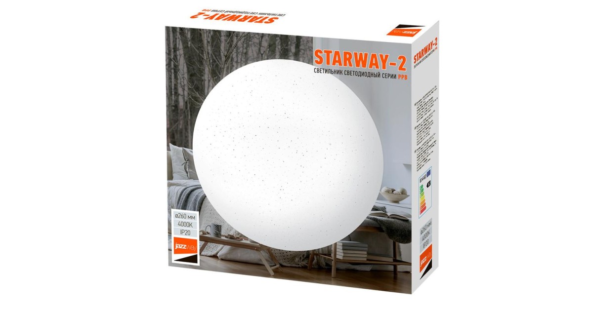 Купить Светильник светодиодный декоративный PPB Starway-2 24Вт 4000К IP20 d260х55 настенно-потолочный бытовой 5025479 Jazzway оптом в Москве