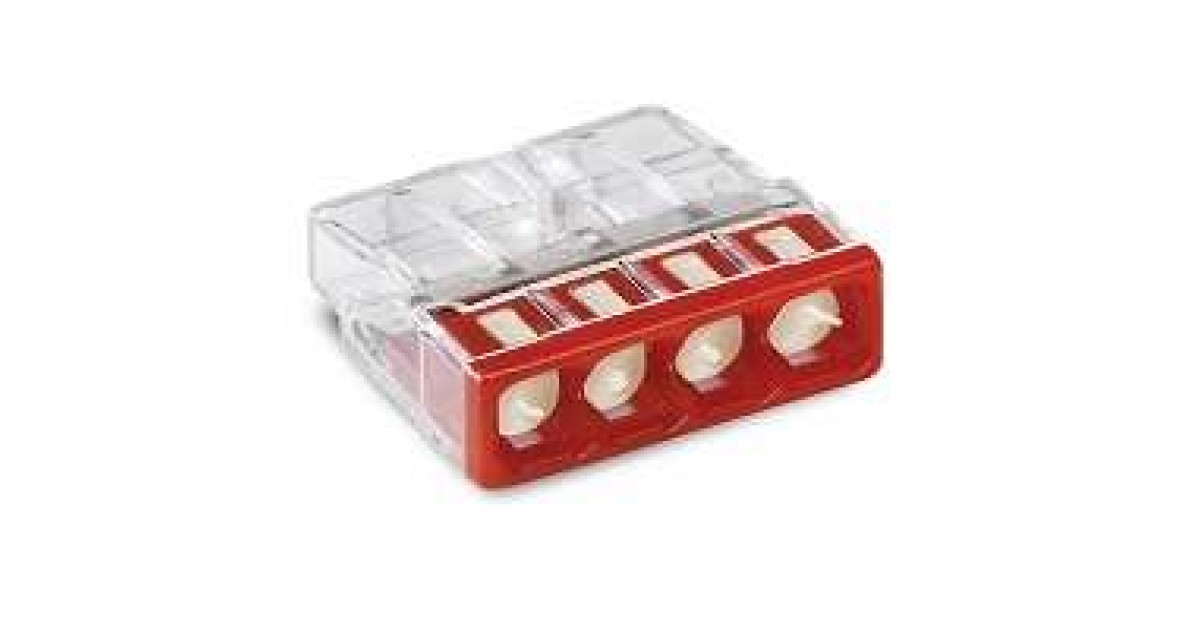 Купить Клемма 4-х проводная 4х(0.5-2.5мм) для распред. короб. (с контактн. пастой "Alu-Plus") 2273-244 WAGO оптом в Москве