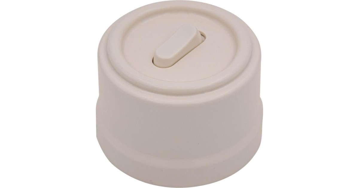 Купить Выключатель 1-кл. (клавишный) пластик песочн. зол. B1-220-24 Bironi оптом в Москве