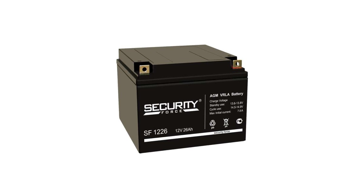 Купить АККУМУЛЯТОР ОПС 12В 26А.Ч SF 1226 Security Force оптом в Москве