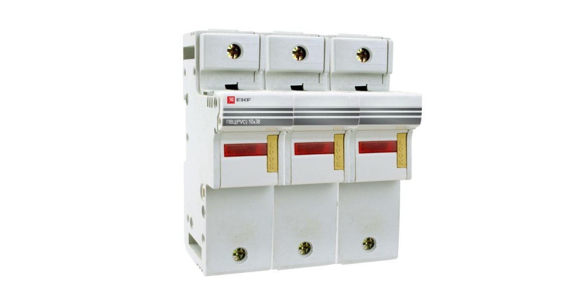 Купить Предохранитель-разъединитель для ПВЦ 10x38 3P (с индикацией) EKF EKF оптом в Москве