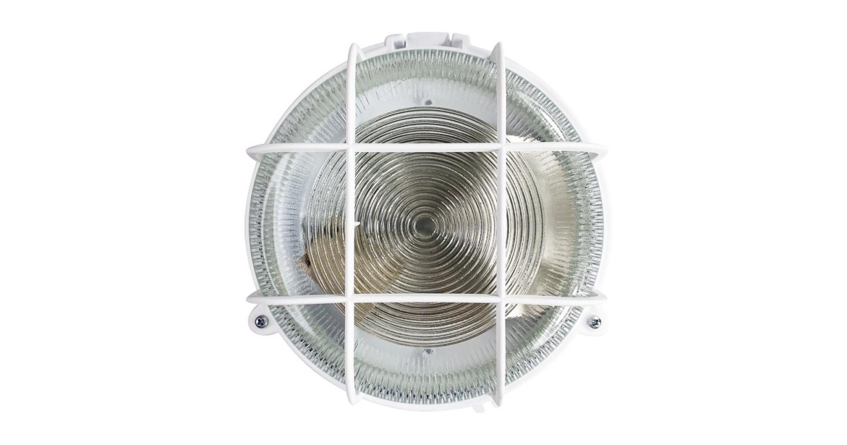 Купить Светильник НПП 03-100-007 "Креа" круг 1х100Вт E27 IP44 корпус с решеткой бел. 1005500877 Элетех оптом в Москве