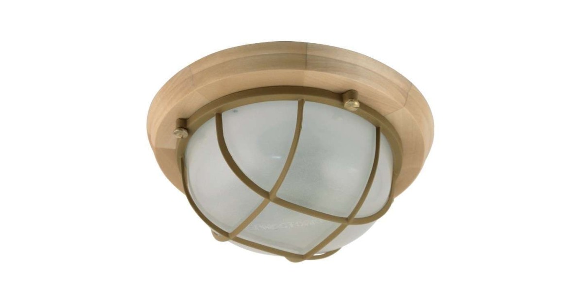 Купить Светильник НББ 03-60-014 "Терма 1302" 1х60Вт E27 IP65 кругл. малый матов./корпус с решеткой дерево липа (инд. упак.) 1005501031 Элетех оптом в Москве