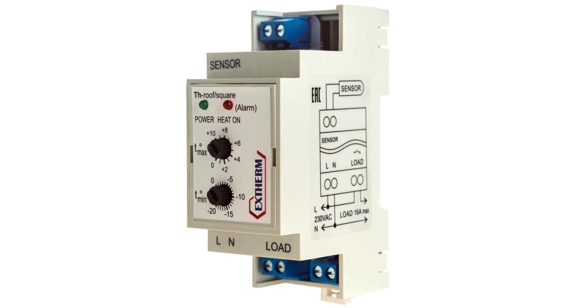 Купить Термостат для управления системой электрообогрева на кровлях/площадках по темпер. воздуха Th-roof EXTHERM Th-roof EXTHERM оптом в Москве