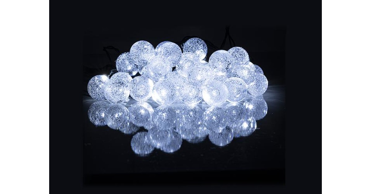 Купить Светильник светодиодный садовый SLR-G05-30W гирлянда шарики холод. бел. на солнечн. батарее 5033351 ФАZА оптом в Москве