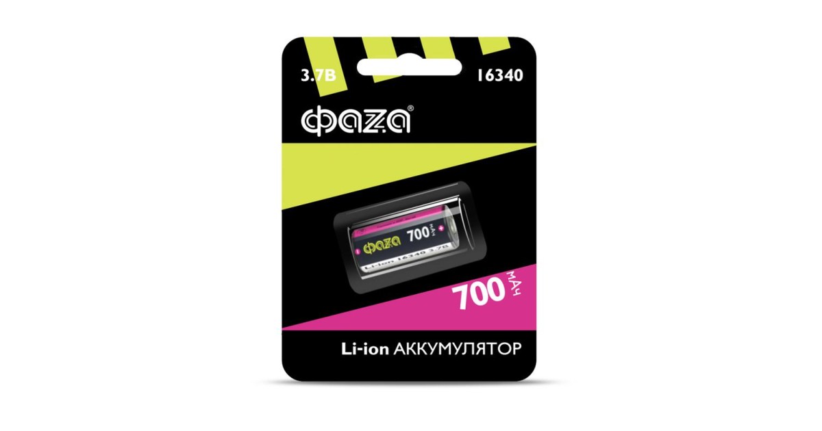 Купить Аккумулятор 16340 3.7В Li-Ion 700мА.ч без платы защиты BL-1 5039087 ФАZА оптом в Москве
