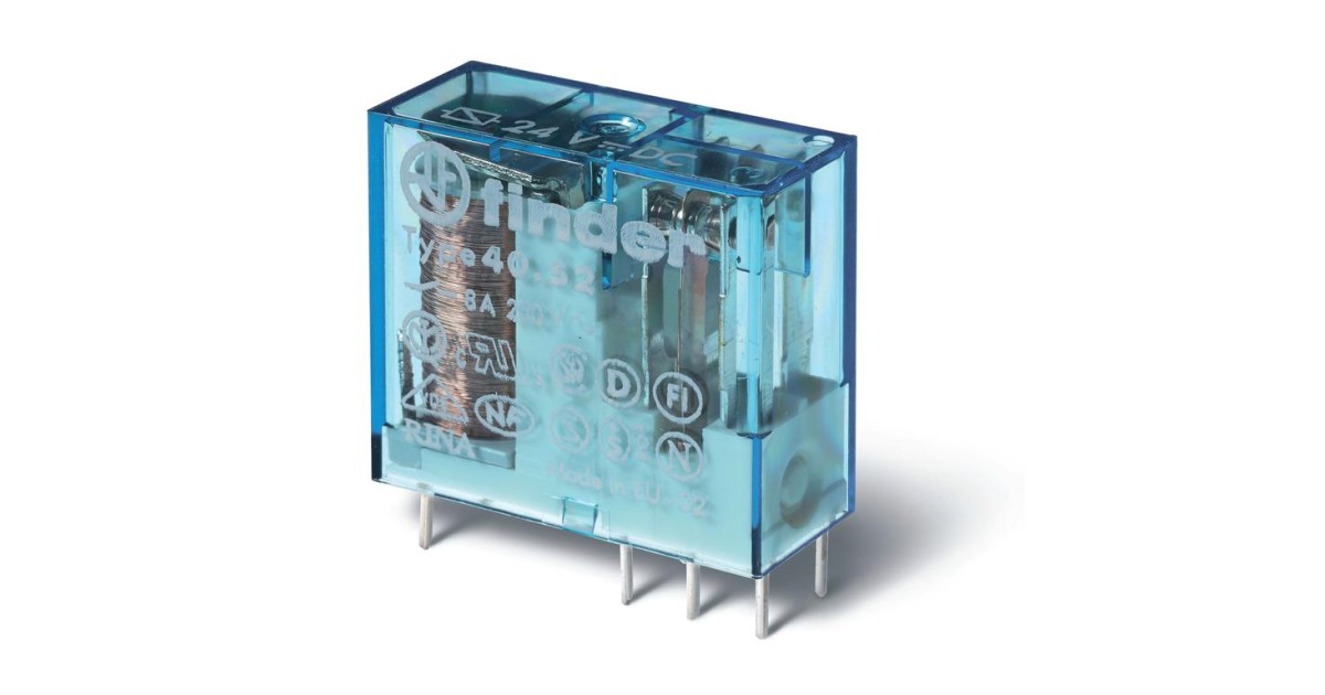 Купить Реле миниатюрное универсальное электромеханич. монтаж на печатную плату или в розетку выводы с шагом 5мм 2CO 8А AgNi 240В AC RTII FINDER 405282400000 FINDER оптом в Москве