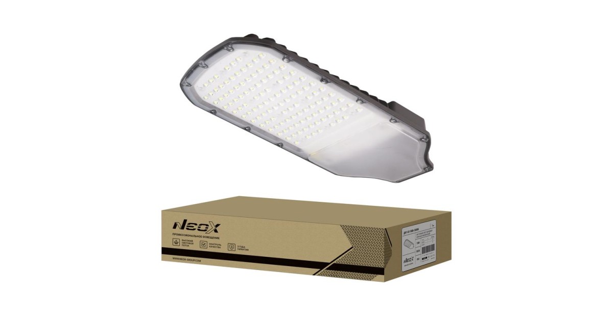 Купить Светильник уличный светодиодный ДКУ-03 150Вт 230В 5000К 21000лм 140лм/Вт линзованный IP65 4690612042824 NEOX оптом в Москве