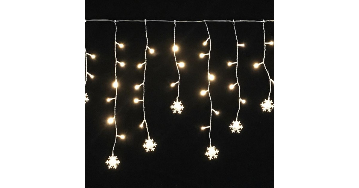 Купить Гирлянда "Бахрома" DICLD-100WW-C 100 теплых бел. светодиодов 1.7х0.5м с насадками 4690601047205 SHLights оптом в Москве