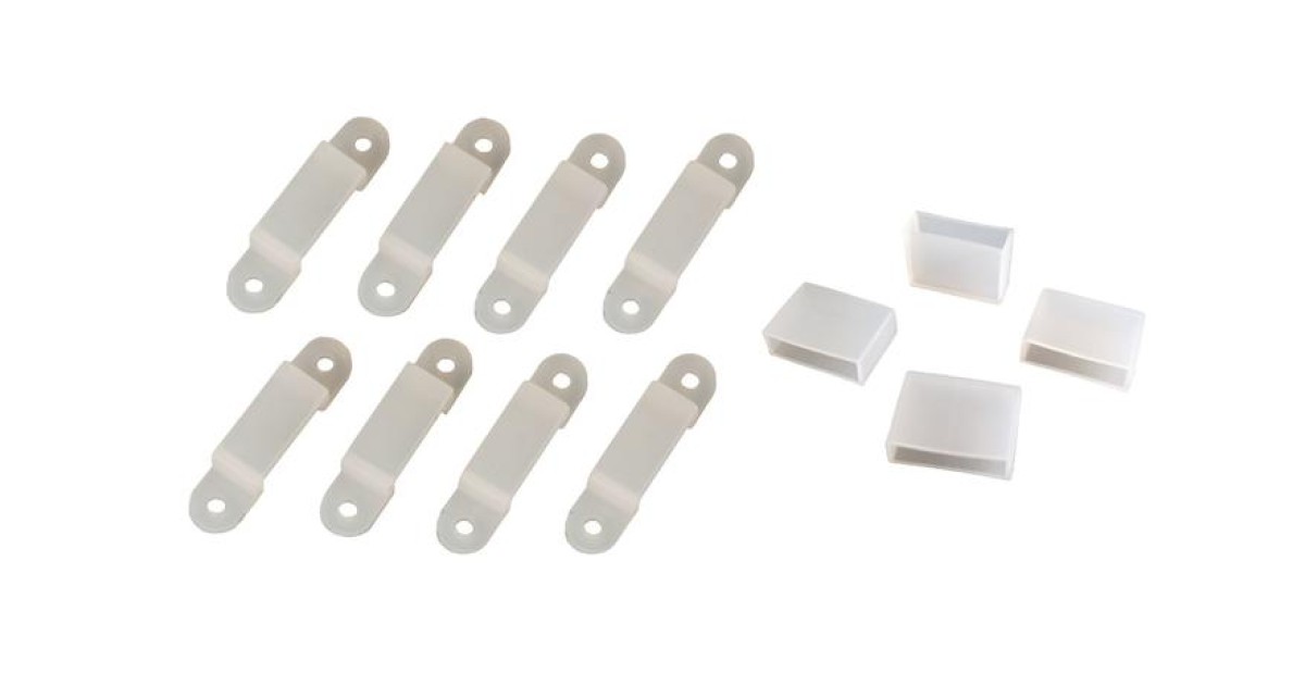 Купить Комплект креплений для ленты светодиодной PLS PRO 2835/168-24В (8клипс+4заглушки) 5039650 Jazzway оптом в Москве