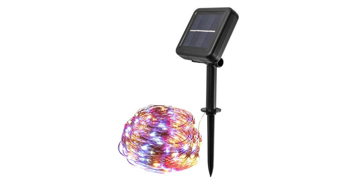 Купить Светильник светодиодный садовый SLR-G03-200M нить 200LED мультицвет с колышком на солнечн. батарее 5036406 ФАZА оптом в Москве