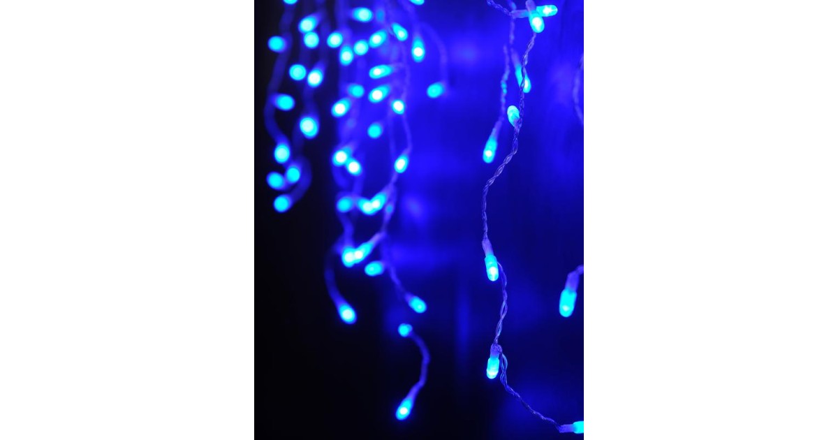 Купить Гирлянда "Бахрома" OIC080B-C-E-31V 80 син. светодиодов 2х0.5м 20 нитей 16/48/40/24см с контроллером соединяемая до 10шт. уличная SHLights 4690601049797 SHLights оптом в Москве