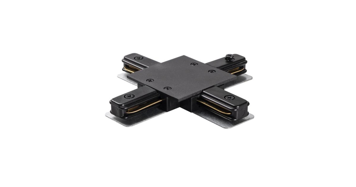 Купить Коннектор X-образный PTR/R CX-BL встраив. шинопровод черн. Pro 5031937 Jazzway оптом в Москве