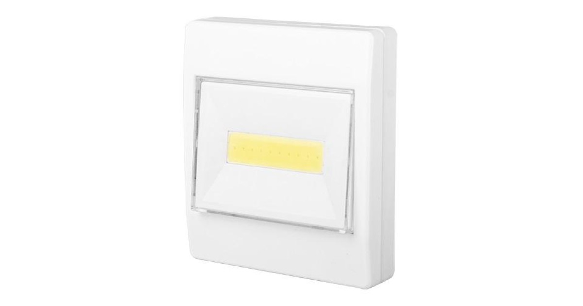 Купить Фонарь-светильник TS3-L2W COB 2Вт 150лм беспроводной стилизованный под клавишн. выключатель 3хAAA (не в компл.) бел. 5023345 Jazzway оптом в Москве